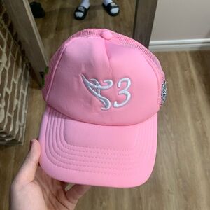 Pink trucker hat